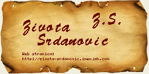 Života Srdanović vizit kartica